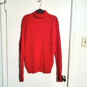 Le Tigre Red Knit Turtleneck Sweater Top Size XL